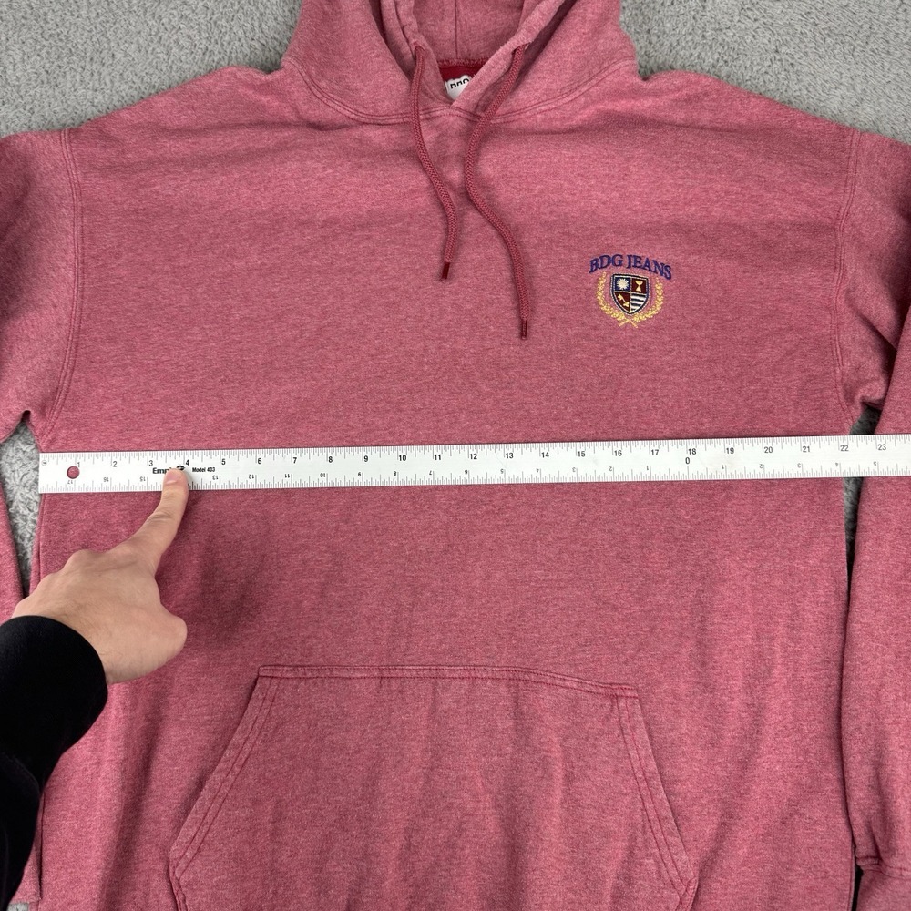 BDG Hoodie Men's Small Coral Red Pullover Long Sleeve Urban Outfitters Casual - Picture 6 of 11